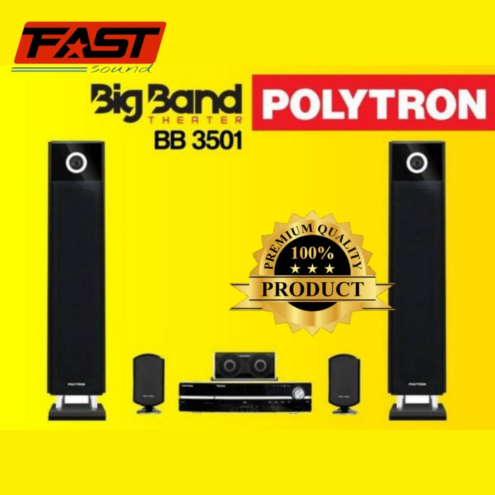 Jual POLYTRON BB 3501 BIG BAND DVD TAPE DECK SPEAKER USB MIC INPUT