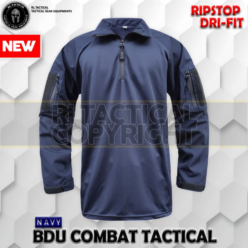 Jual Kaos BDU Dryfit Tactical NAVY - Baju BDU Dryfit NAVY Tactical ...