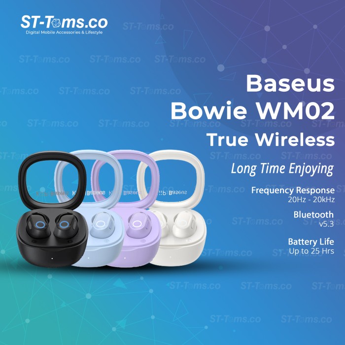 Jual Baseus Bowie WM02 True Wireless Earbuds TWS - NGTW18 | Shopee ...