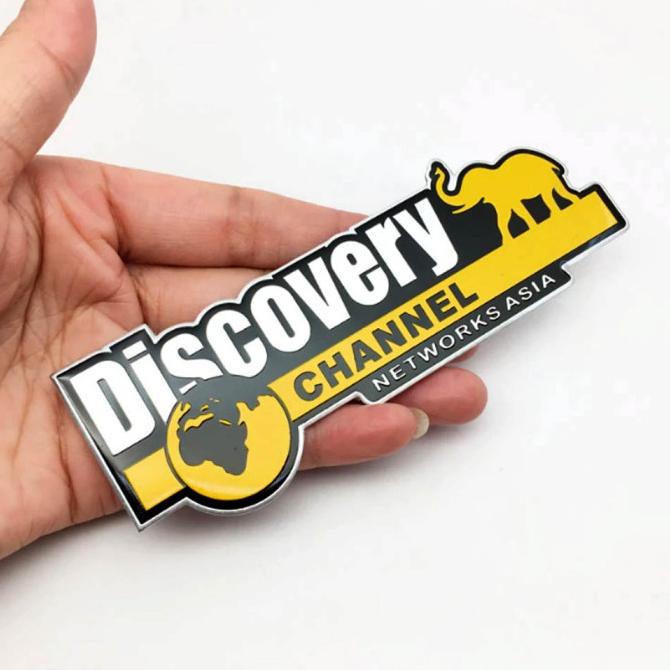 Jual Emblem badge Aluminium Sticker Discovery channel networks asia ...