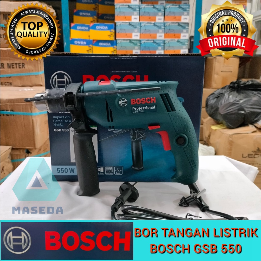 Jual Bosch GSB 13 RE Mesin Bor Tembok - Kayu - Besi - 13mm Impact Drill ...