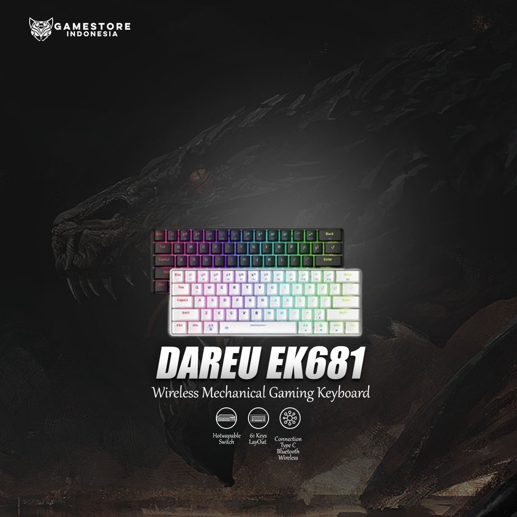 Jual Dareu EK861 Trinity GTR Hotswap Wireless Mechanical Gaming