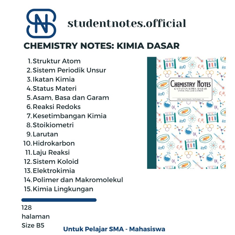 Jual Chemistry Notes : Catatan Kimia by studentnotes.official | Shopee ...
