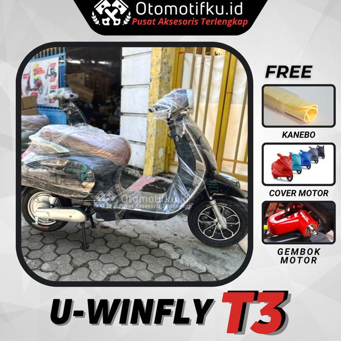 Jual Sepeda Motor Listrik Vespa Uwinfly T3 Scooter Matic Free Cover