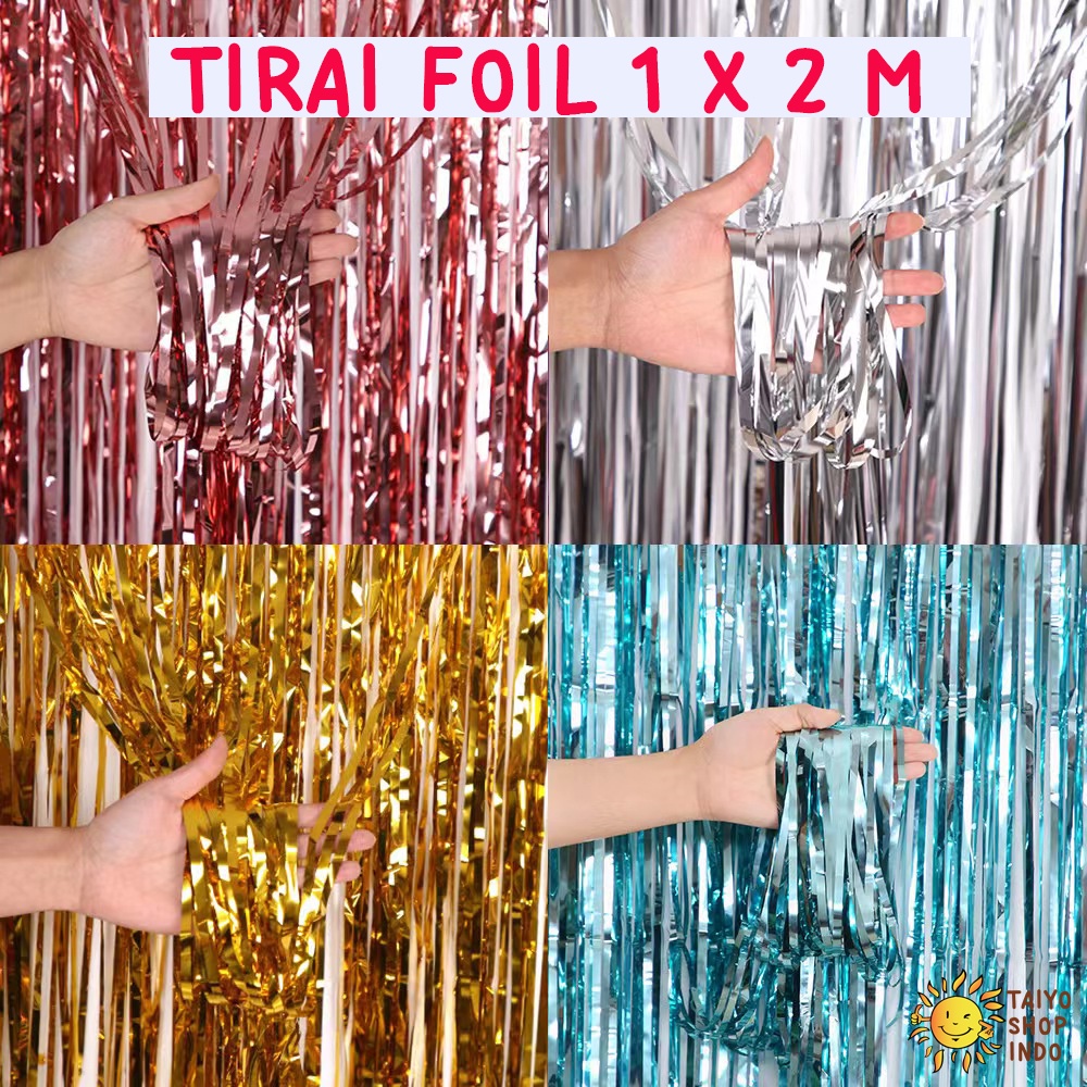 Jual TAIYO Tirai Rumbai Foil 2x1 Meter Pesta Ulang Tahun Backdrop Party ...