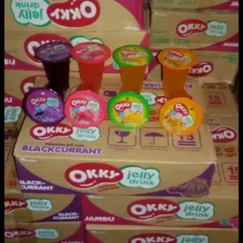 Jual Cemilan Bandung Oky Jelly Drink 145ml satu karton isi 24 | Shopee ...