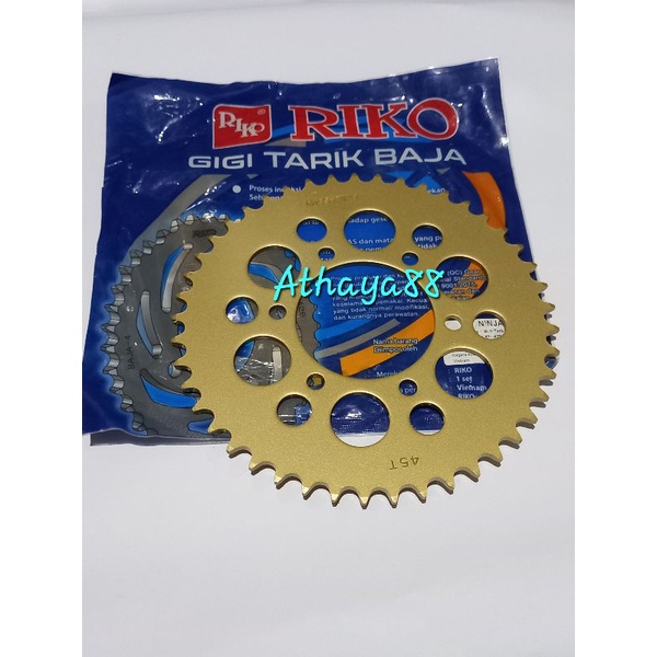 Jual GEAR GIR SET DEPAN BELAKANG 415 KAWASAKI NINJA 150 RIKO UKURAN 42