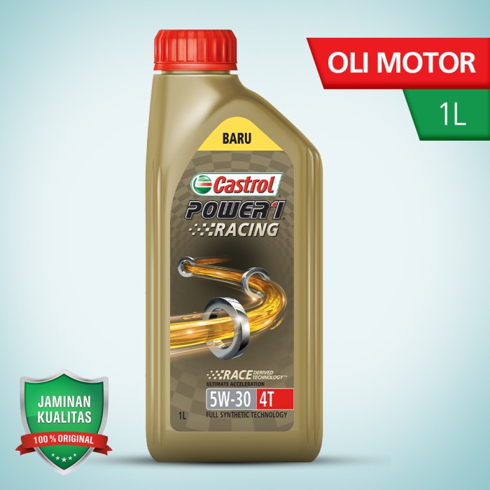 Jual Oli Mesin Motor Castrol POWER1 Racing 4T 5W-30 Kemasan 1L | Shopee ...