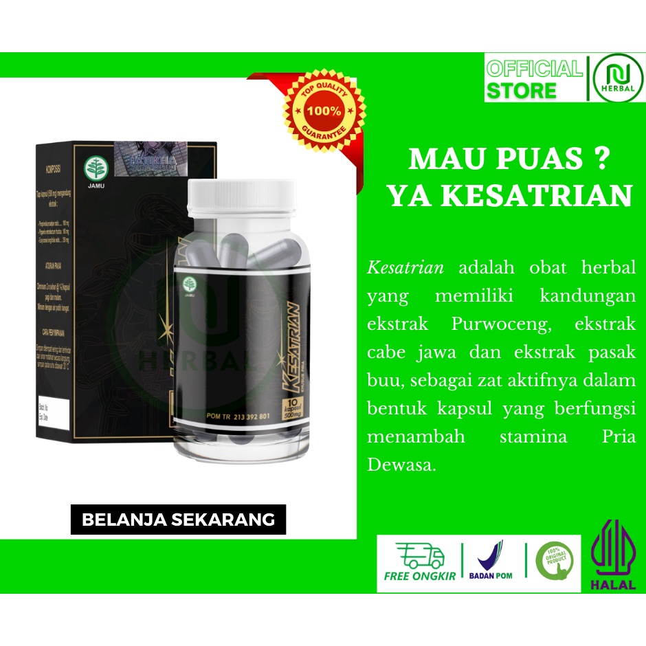 Jual Kesatrian Kapsul Original Ksatrian Asli Kapsul Herbal Stamina Pria Shopee Indonesia 7915