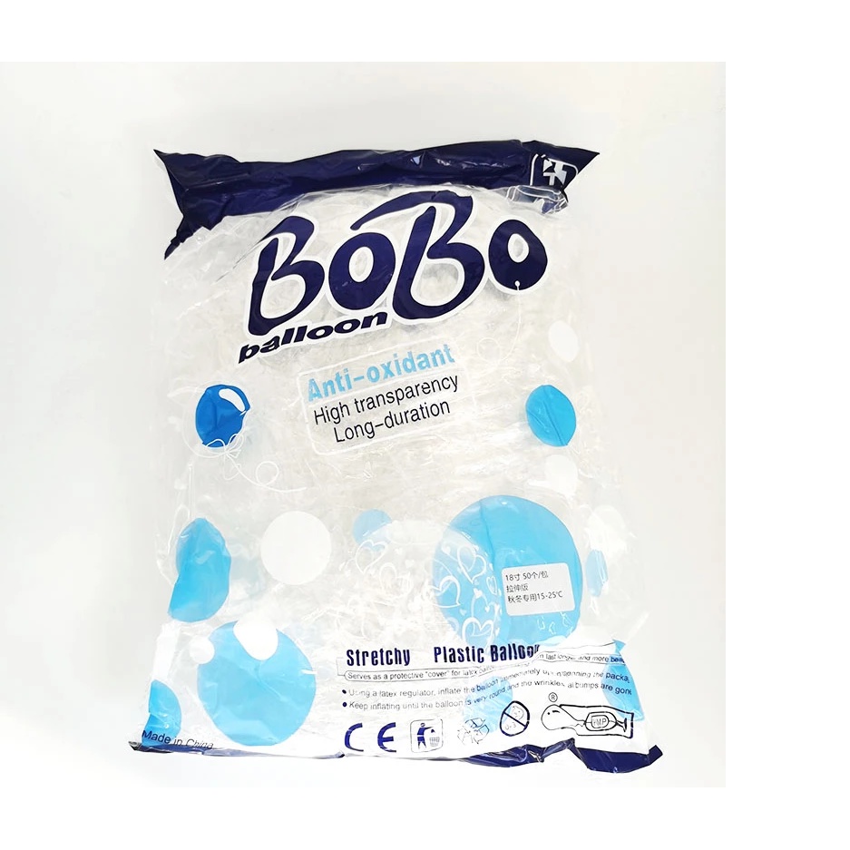 Jual BALON PVC / BALOON BOBO BIRU / BALON TRANSPARANT UKURAN 18 INCH ...