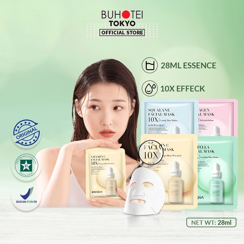 Jual Buhotei Bioaqua X Sheet Mask Pcs Masker Muka Glowing