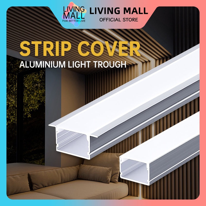 Jual Pelindung Lampu Strip LED 1 Meter / Strip Light Trough / Cover ...