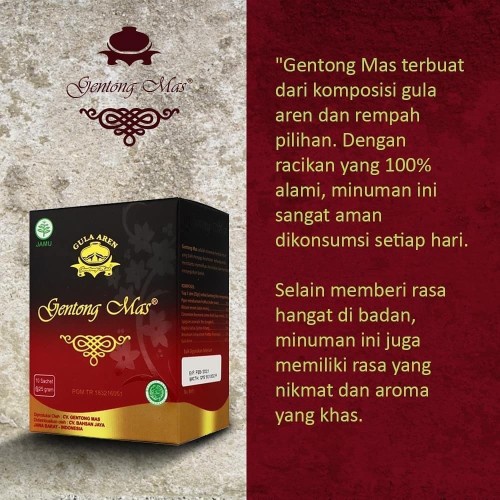 Jual Gula Aren Gentong Mas Minuman Herbal 1 Box Isi 10 Sachet | Shopee ...