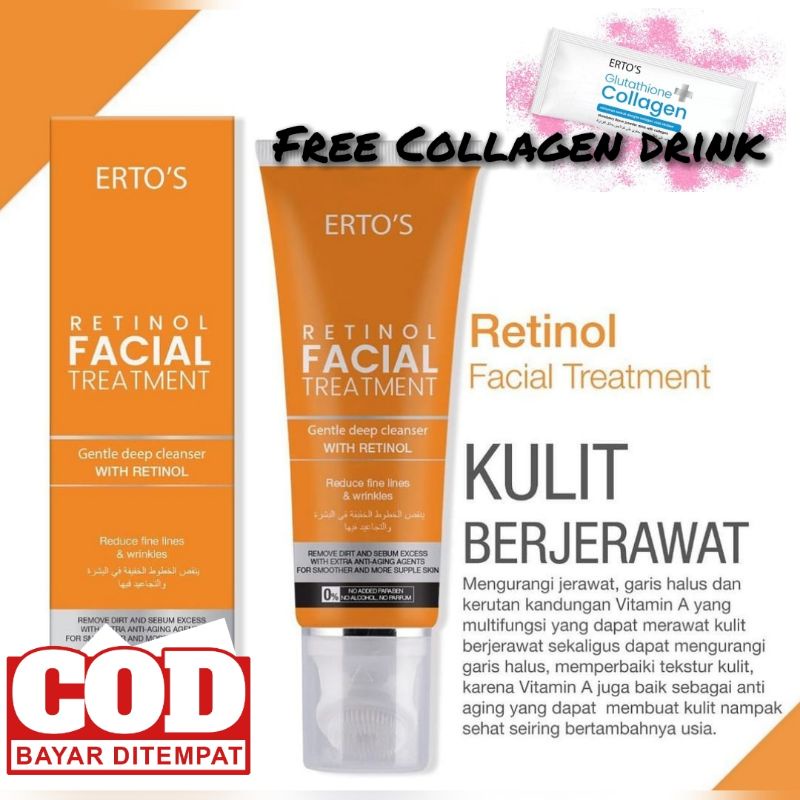 Jual Ertos Facial Treatment Retinol 100 Ml Untuk Jerawat Dan Flek Original BPOM Review Dan