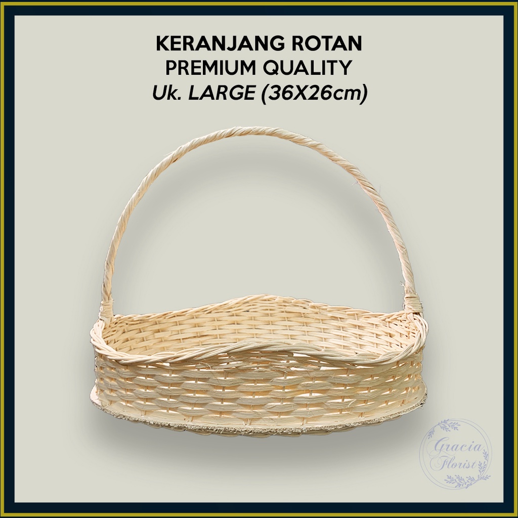 Jual Keranjang Rotan Parcel/Bunga Tabur Ukuran Large/Besar (36x26cm ...