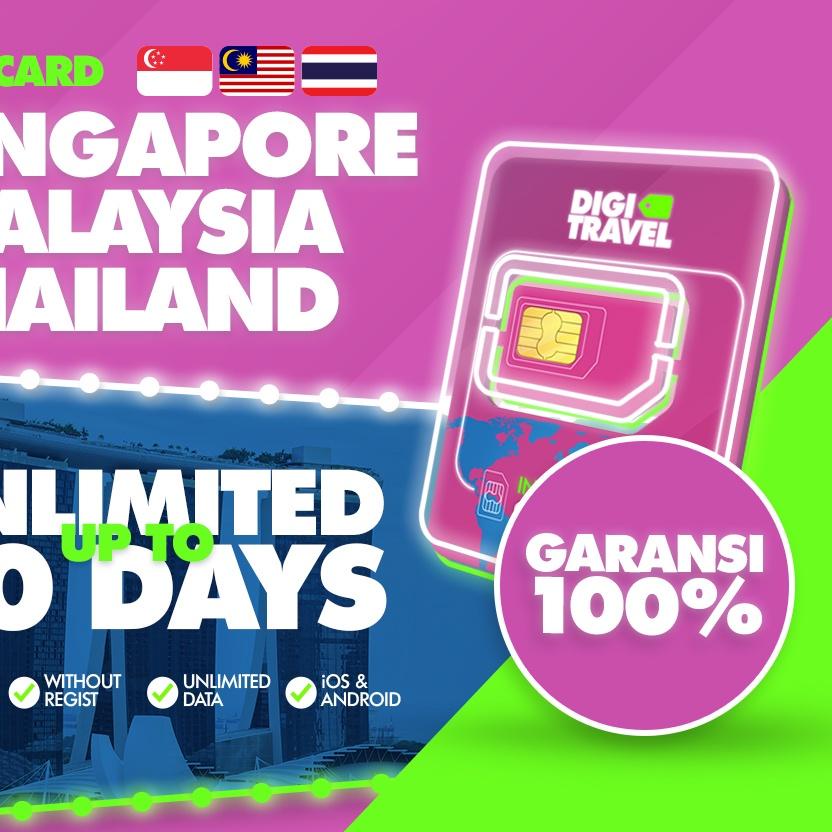 Jual Limited TD4 DIGI TRAVEL Sim Card Singapore Malaysia Thailand