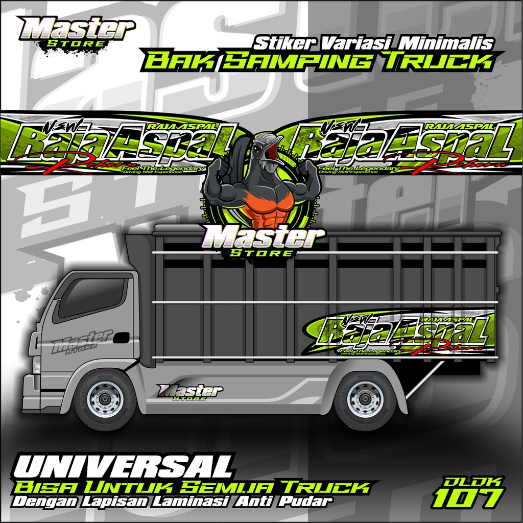 Jual Stiker Decal NEW RAJA ASPAL Variasi Minimalis Bak Samping All ...