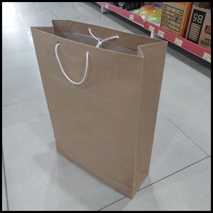 Jual Paper Bag Polos Kertas Tebal Kantong Belanja Shopping Bag Coklat Shopee Indonesia