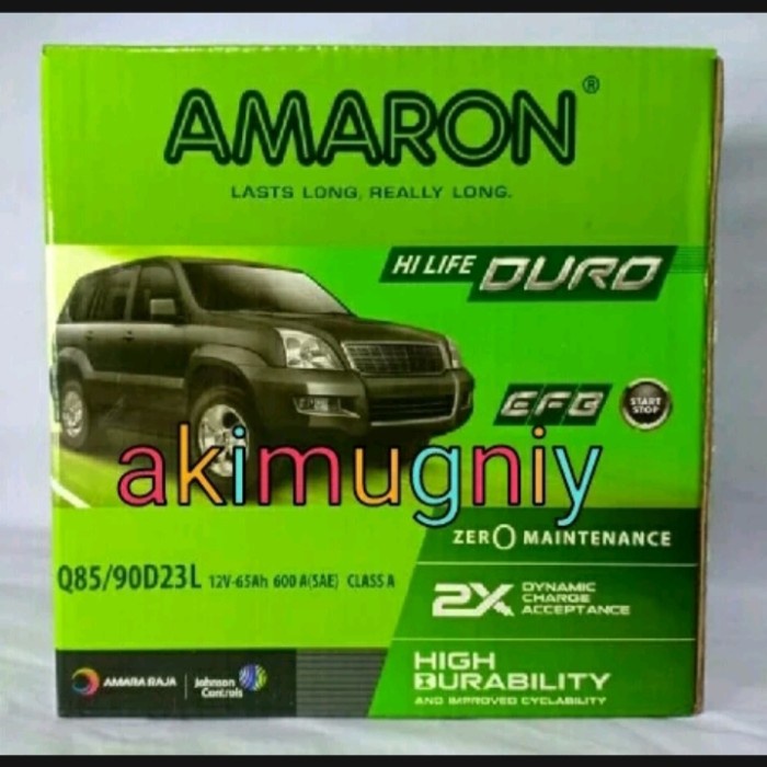 Jual aki q85 start stop skyactive 90d23l mazda 2 cx5 biante 12v 65ah