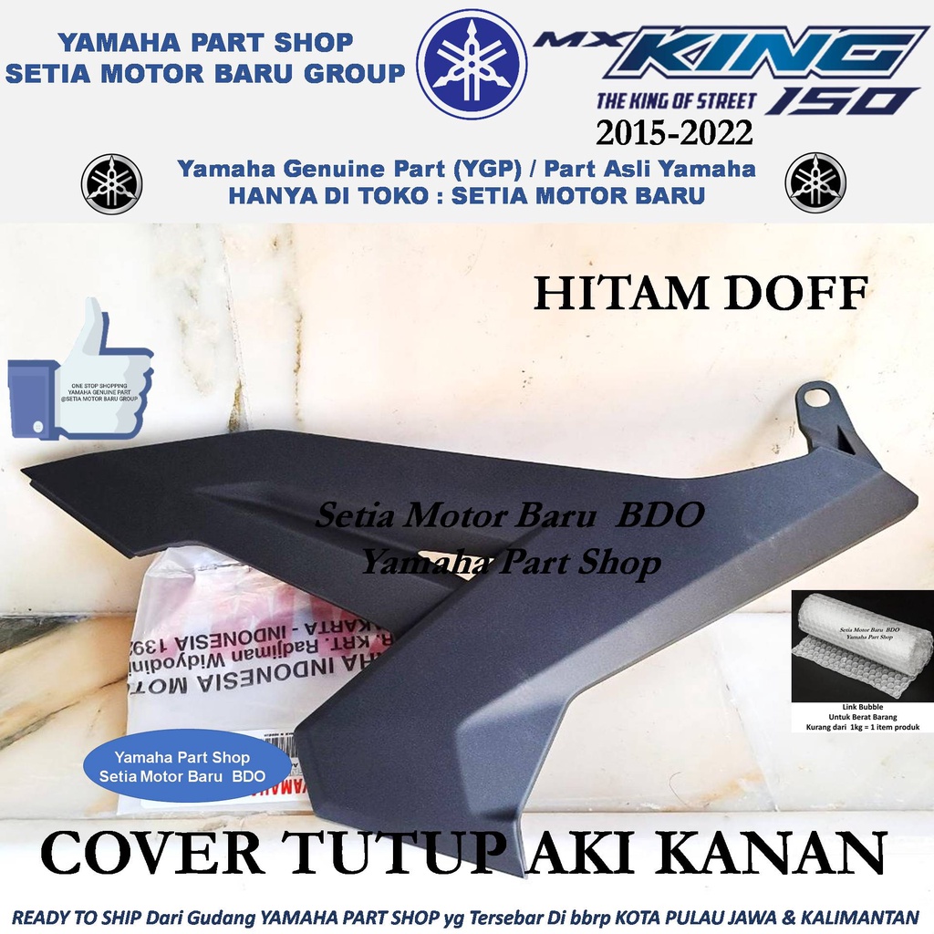 Jual Cover Side Tutup Aki Sambungan Body Hitam Doff Mat Black Kanan