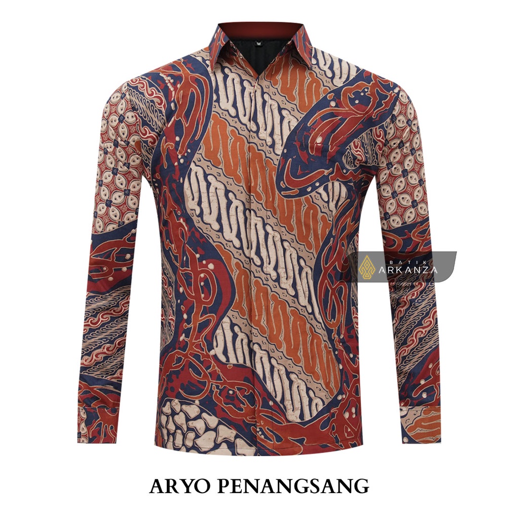 Jual BATIK ARKANZA Motif ARYO PENANGSANG Hem Atasan Kemeja Baju Batik ...