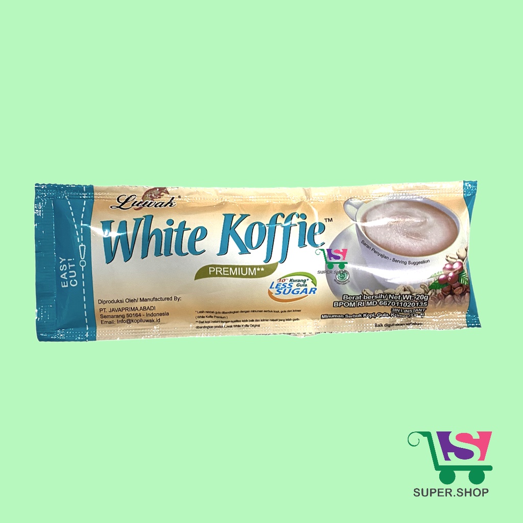Jual Kopi Luwak White Koffie Less Sugar Premium Sachet Kopi Instan 3 in