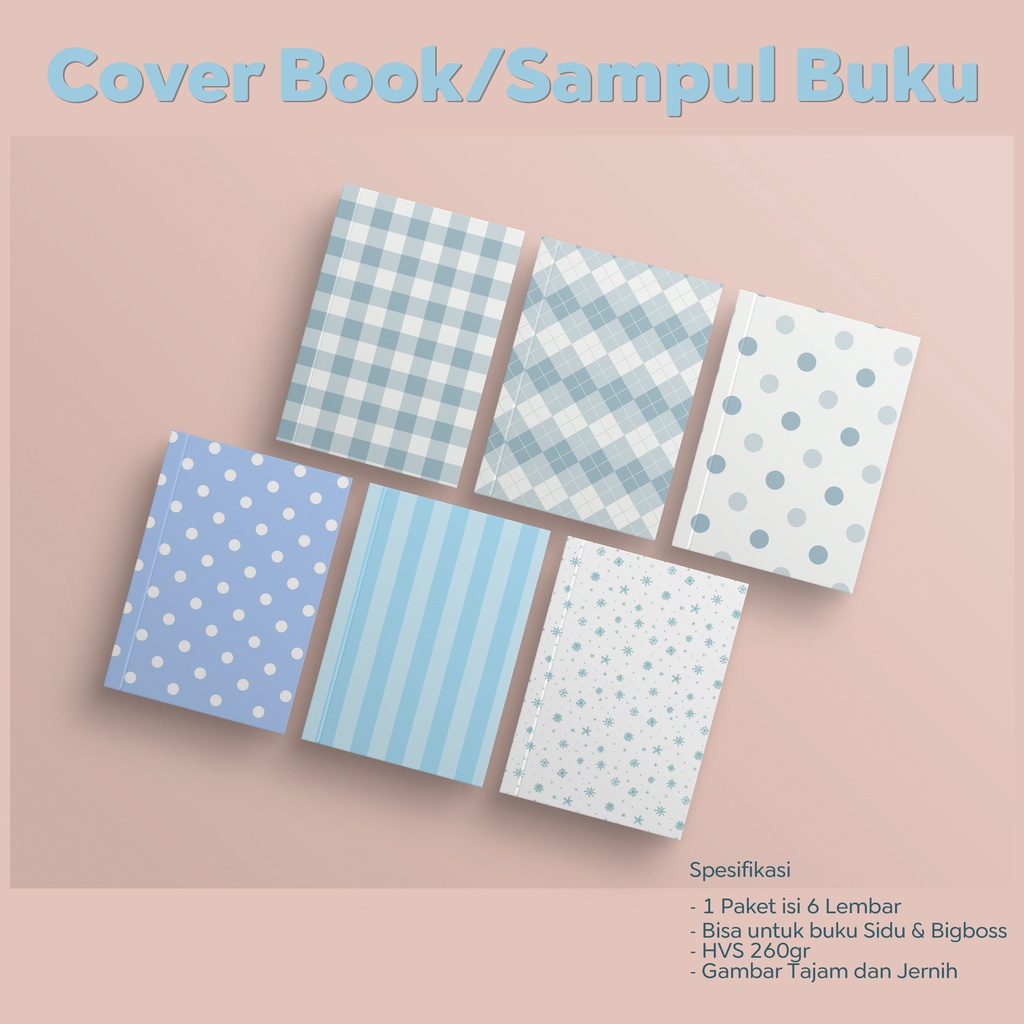 Jual Cover Book Sampul Buku Aesthetic Sampul Buku Sekolah Book Cover Aesthetic Blue