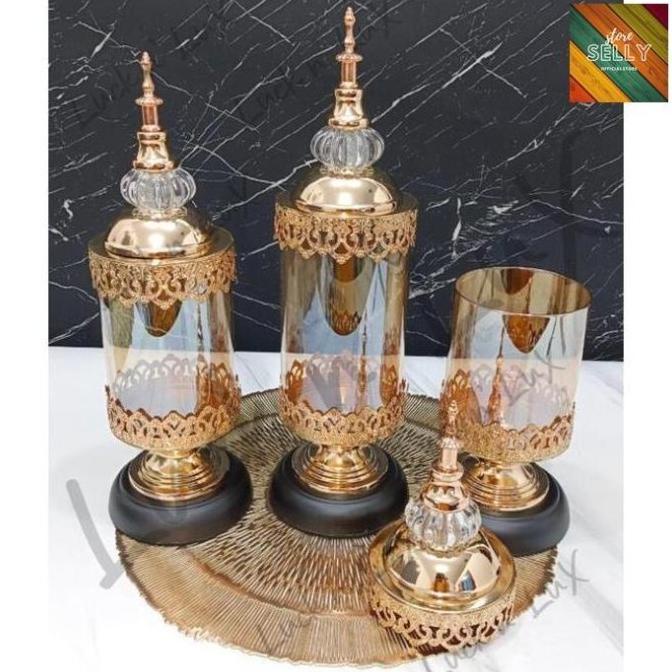 Jual Toples Kaca Kristal Gold Toples Sultan Toples Set Toples Mewah Rg F R Shopee