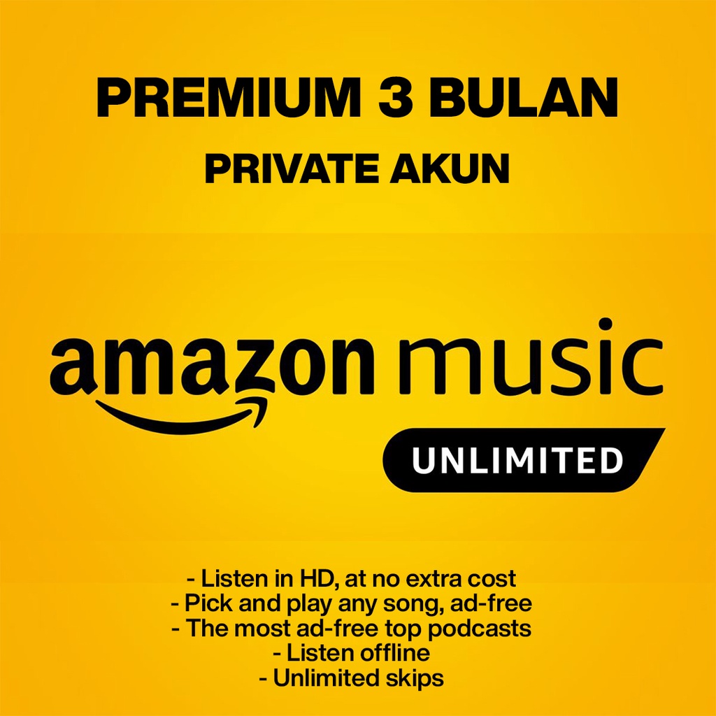 Jual Amazon Music Unlimited 3 Bulan Private | Shopee Indonesia