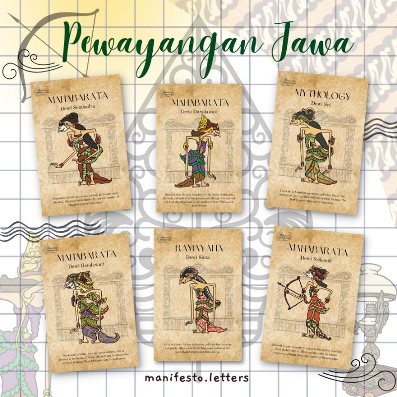 Jual Postcard Pewayangan Jawa | Kartupos Dewi Sinta | Srikandi ...