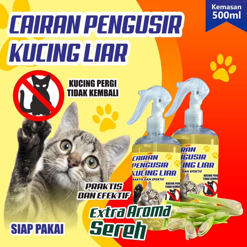 Jual Cairan Pengusir Kucing Liar Ampuh EXTRA AROMA SEREH Kemasan Botol