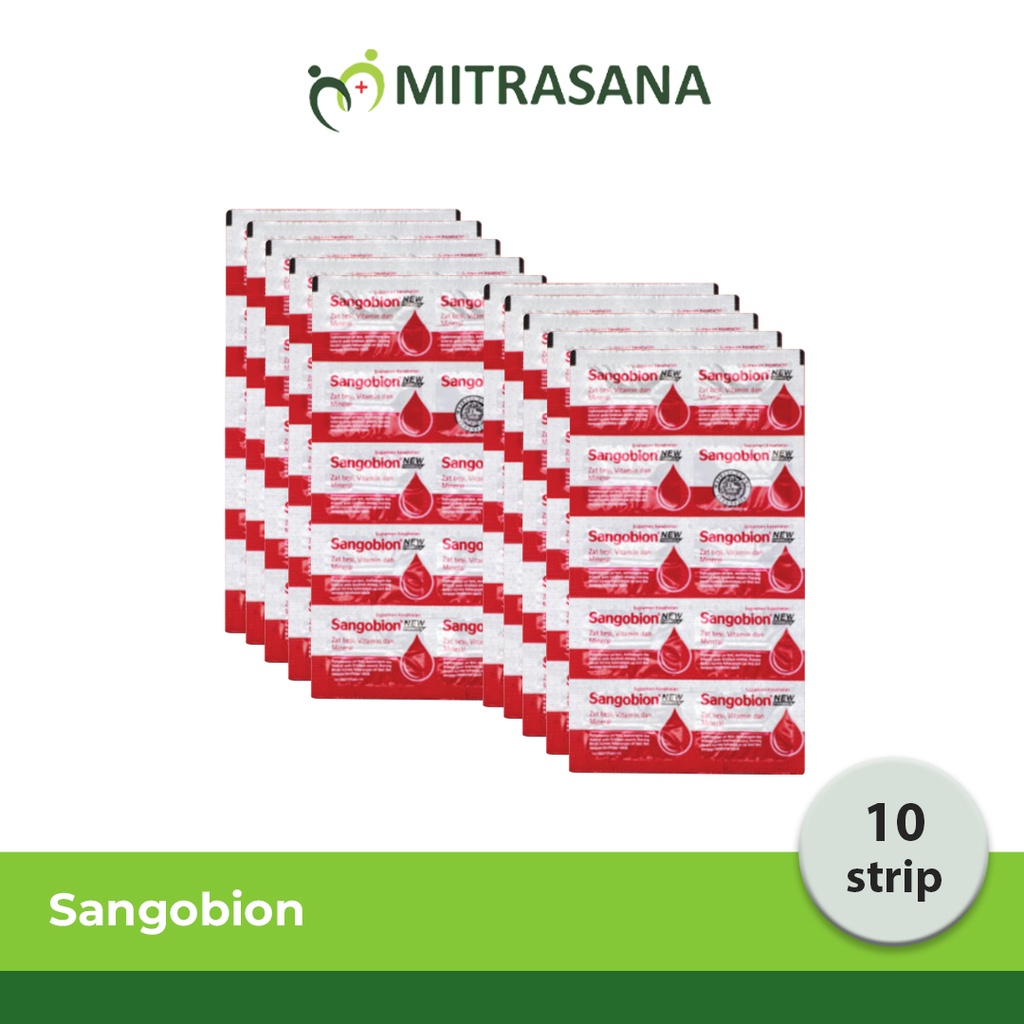 Jual Sangobion 1 Strip 10 Tablet - Suplemen Penambah Darah | Shopee ...