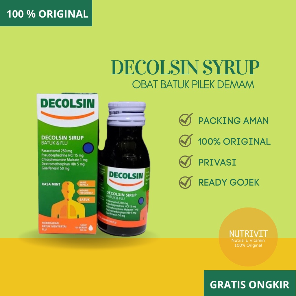 Jual Decolsin Syrup Ml Obat Batuk Pilek Flu Shopee Indonesia