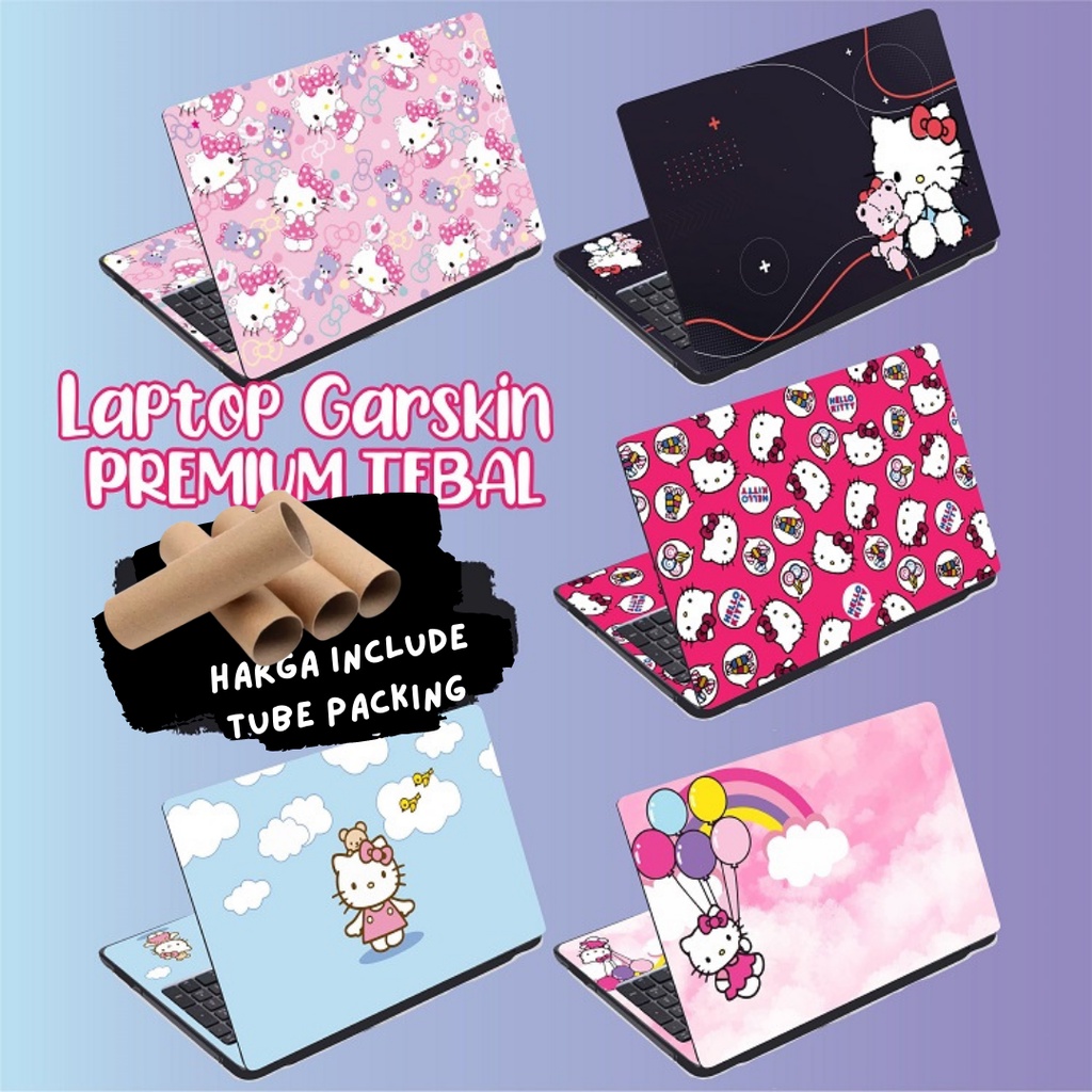 Jual Garskin Laptop Anti Gores Hello Kitty Cute Pink Premium Full set ...