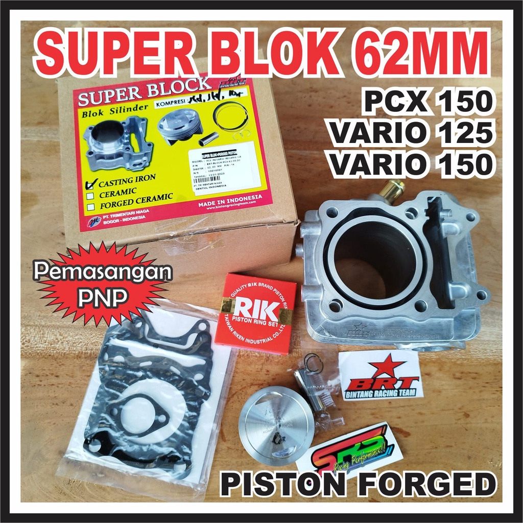 Jual Blokset Vario Brt Mm Vario Vario Pcx Blok Bore Up Brt Mm Pcx Shopee Indonesia