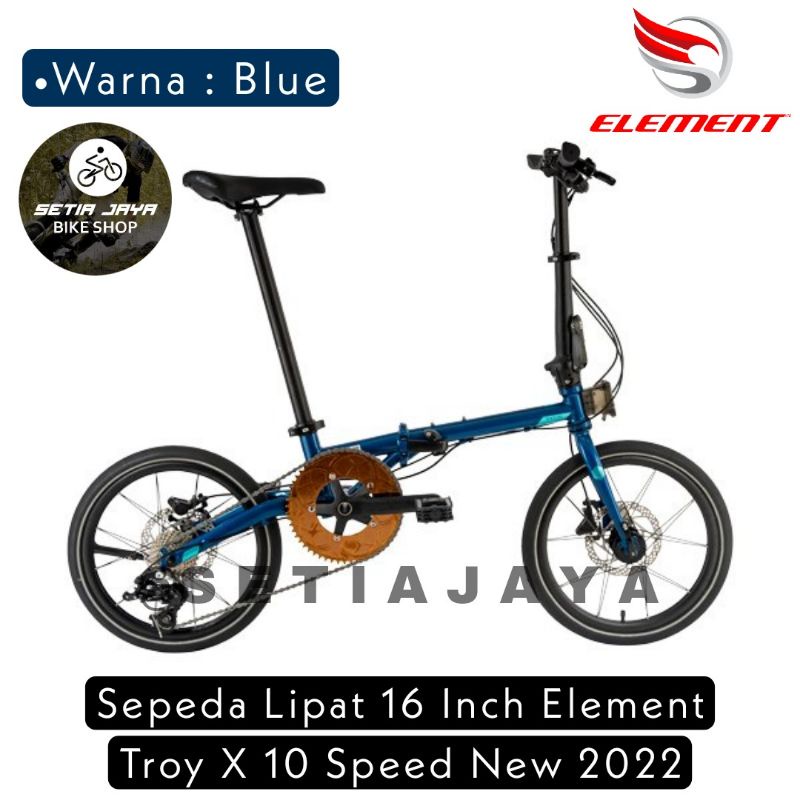 Jual Sepeda Lipat / Folding Bike 16 Inch ELEMENT TROY X 10 Speed New ...