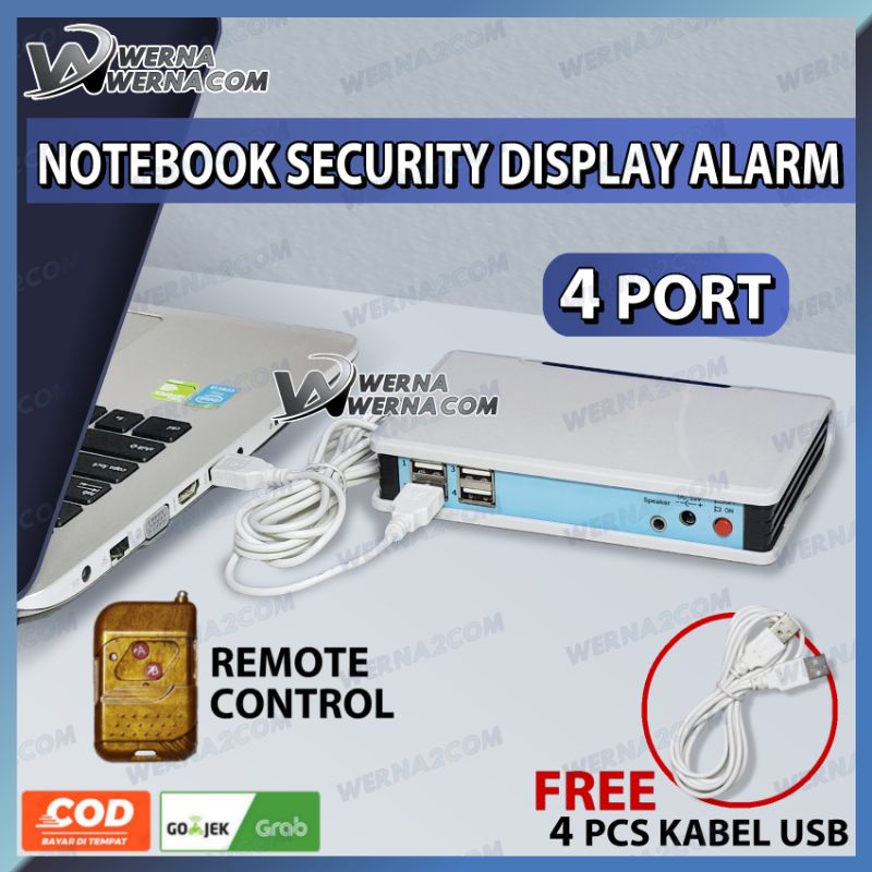Jual Notebook Display Security Alarm system 4 port USB + Kabel USB ...