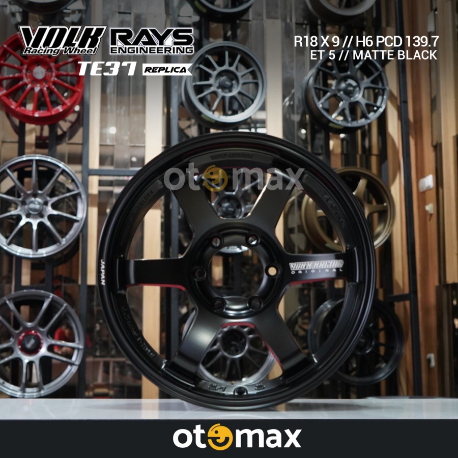 Jual Velg Mobil Volk Rays Te37 Ring 18 Matt Black Shopee Indonesia 6660