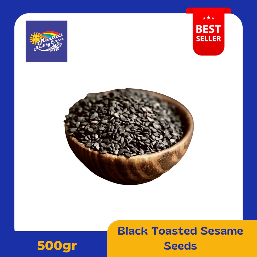 Jual Wijen Hitam Panggang 500gr / Toasted Black Sesame Seed 500gr Shopee Indonesia