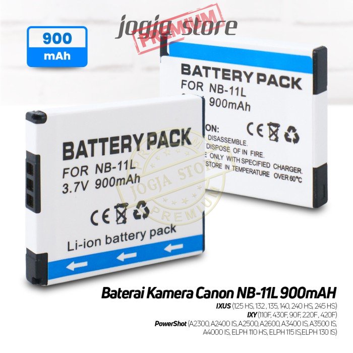 3.6v 800mah NB-11LH NB11L Rechargeable Li-ion Batt... - Grandado