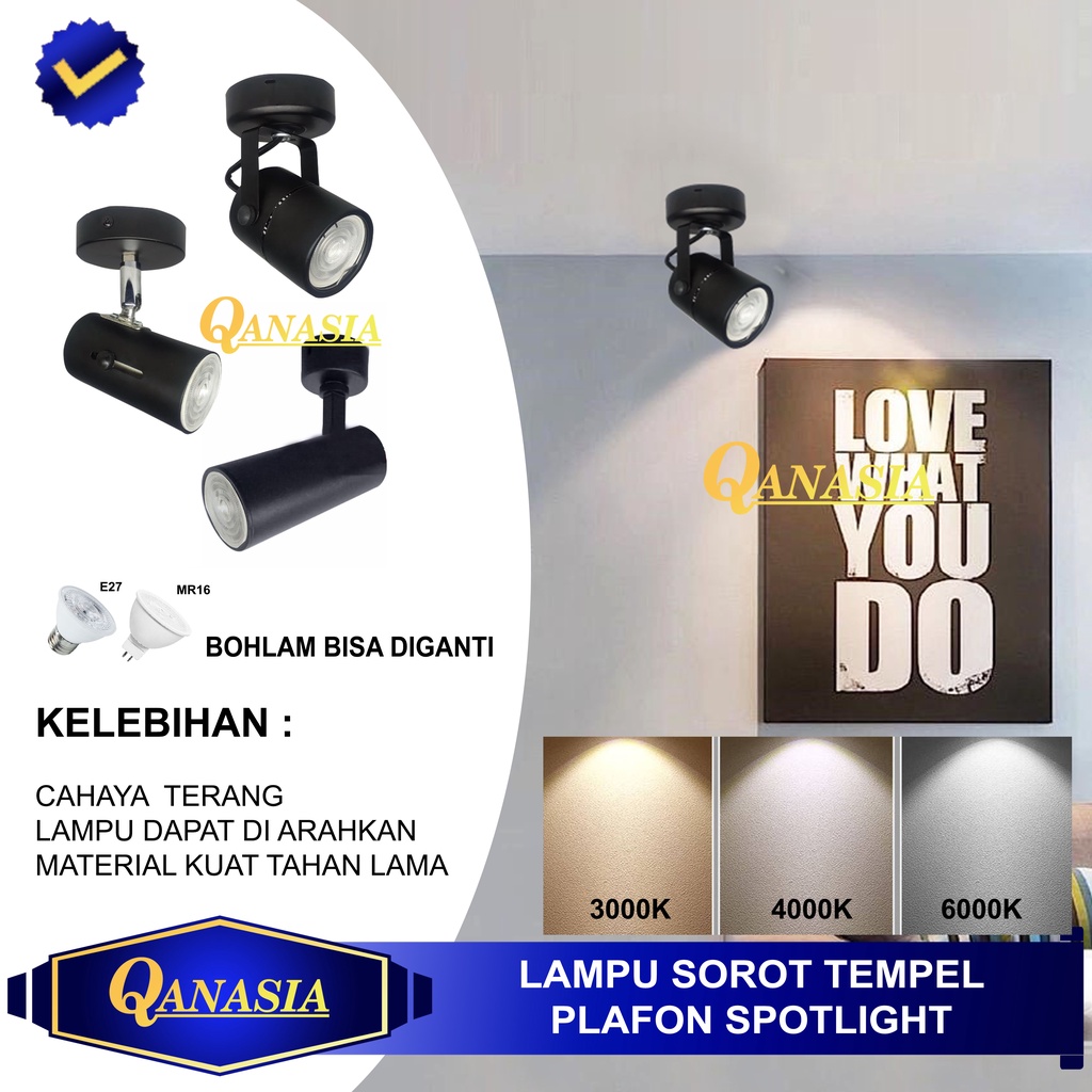 Jual Lampu Sorot Tempel Plafon Spotlight LED 3 Watt 5 Watt 7 Watt ...