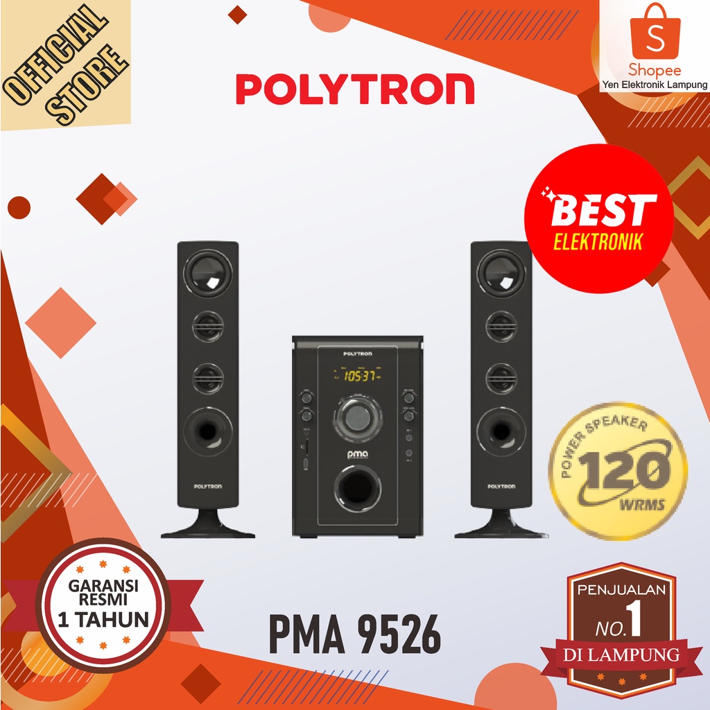 Jual Speaker Polytron Pma 9526 Speaker Active Bluetooth Bazzoke Usb