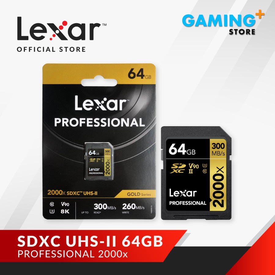 Jual Lexar Professional 2000x 64GB SDHC / SDXC UHS-II RW up to 300/260 ...