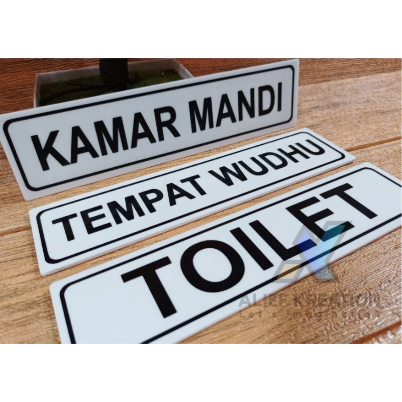 Jual AKRILIK TULISAN KAMAR MANDI TEMPAT WUDHU TOILET | Shopee Indonesia