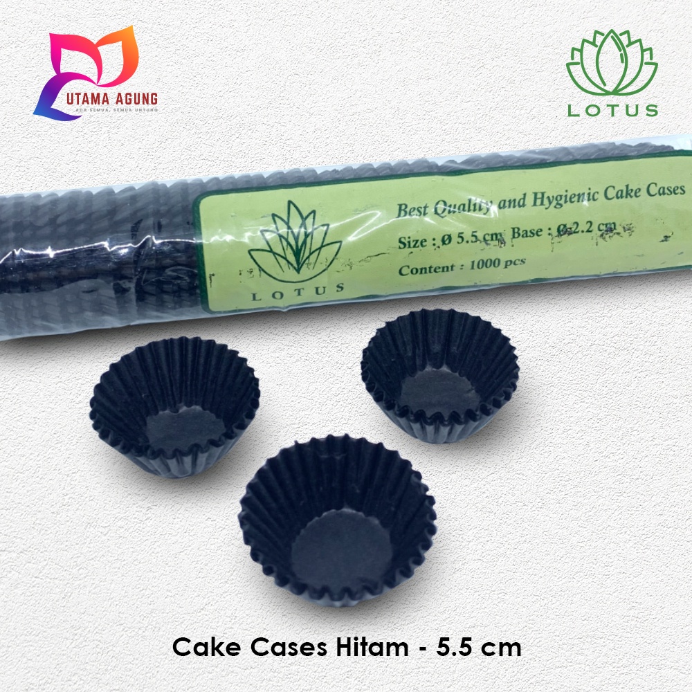 Jual LOTUS Paper Cup Cake Kertas Kue 5.5cm Hitam 1000pcs | Shopee Indonesia
