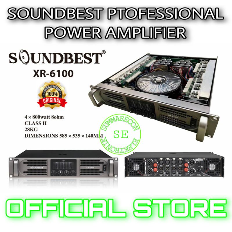 Jual power amplifier soundbest xo 6100 power amplifier 4 channel ...