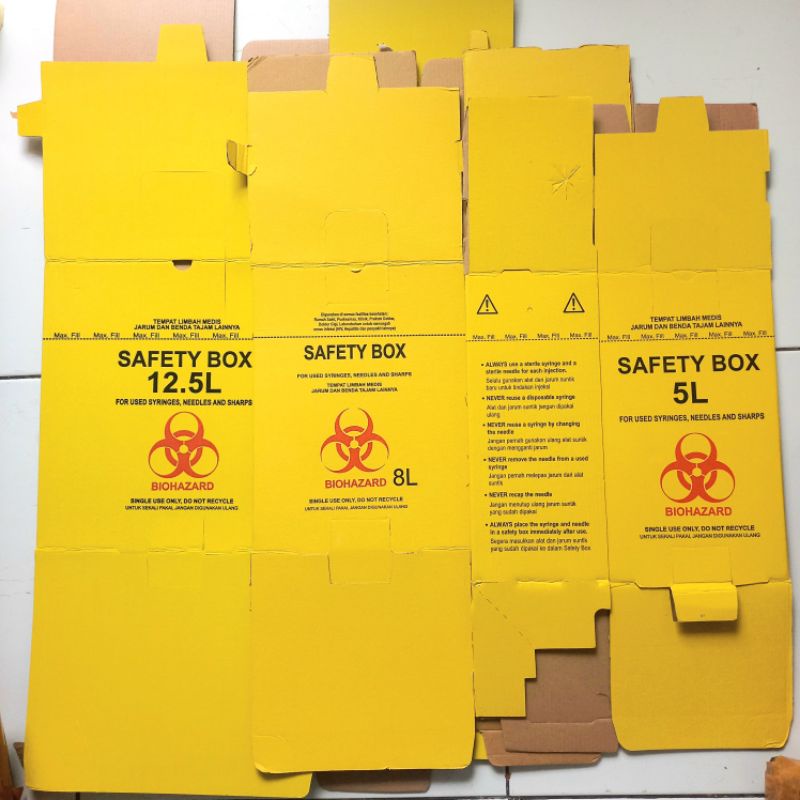 Jual Safety Box Medis Biohazard 5 Liter Safety Box Medis 8 Liter 12