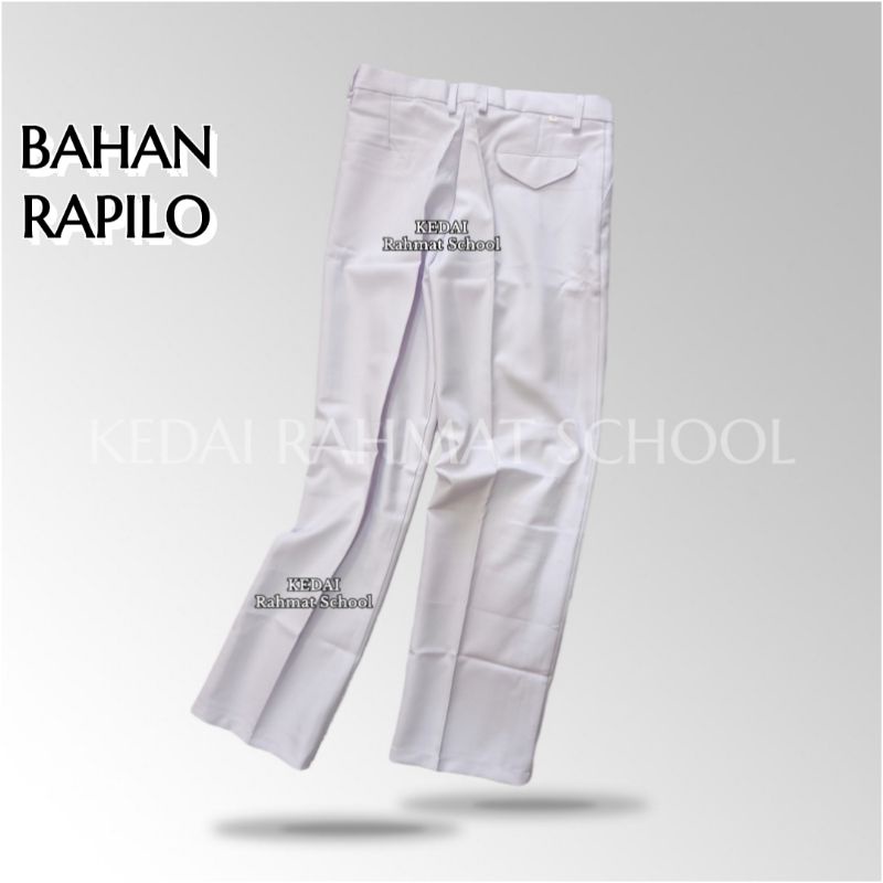 Jual COD Premium Celana Putih Paskibra Petugas Upacara Seragam Sekolah
