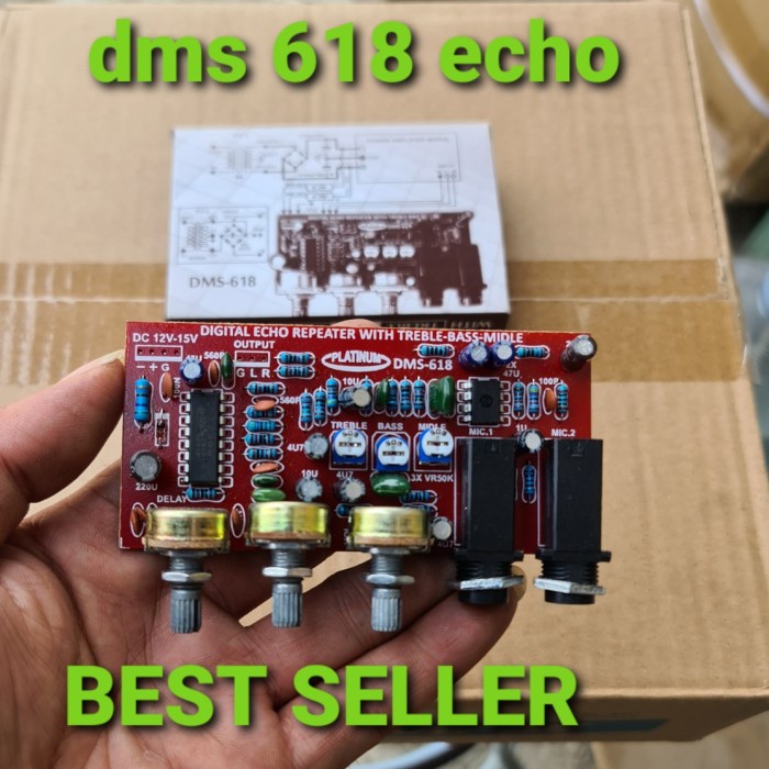 Jual dms 618 pre amp mic digital echo repeater treble midle vokal vocal ...