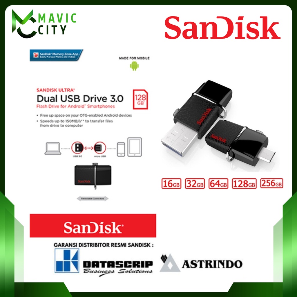 Jual Flashdisk Otg Micro 32gb Sandisk Dual Drive Sddd2 Garansi Resmi 5 Tahun Shopee Indonesia